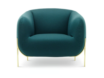 GEO - Fabric armchair with removable cover with armrests by Saba Italia - view 2